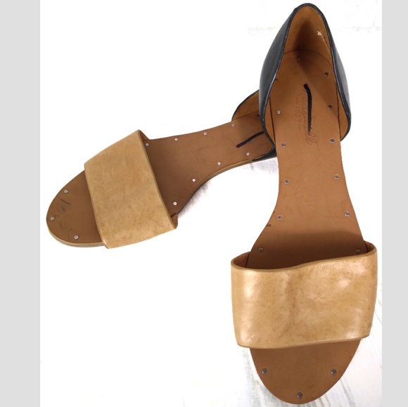 Madewell Shoes - Madewell's 1937 Tan Black Slip On Flats Sz 8 Shoes